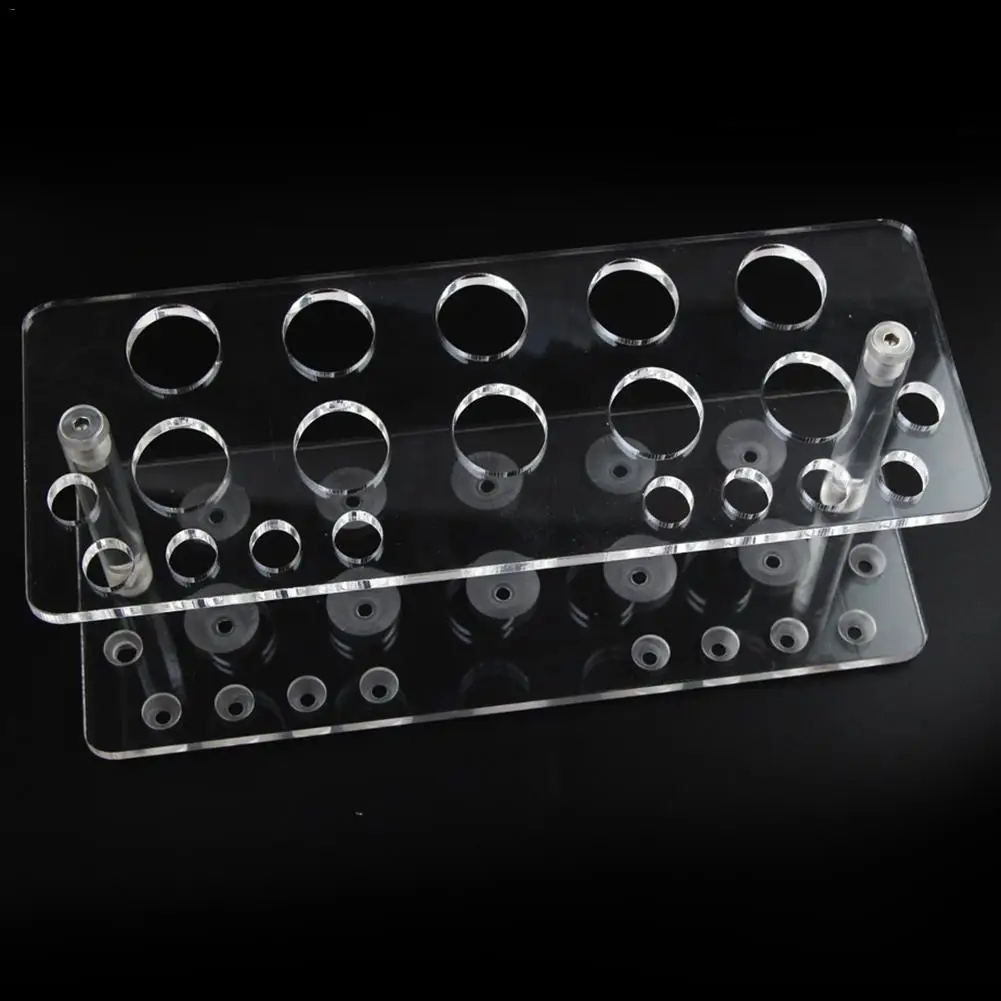 20 Holes Acrylic Makeup Brushes Holder Stand Foldable Organizing Rack Cosmetic Brush Drying Holders