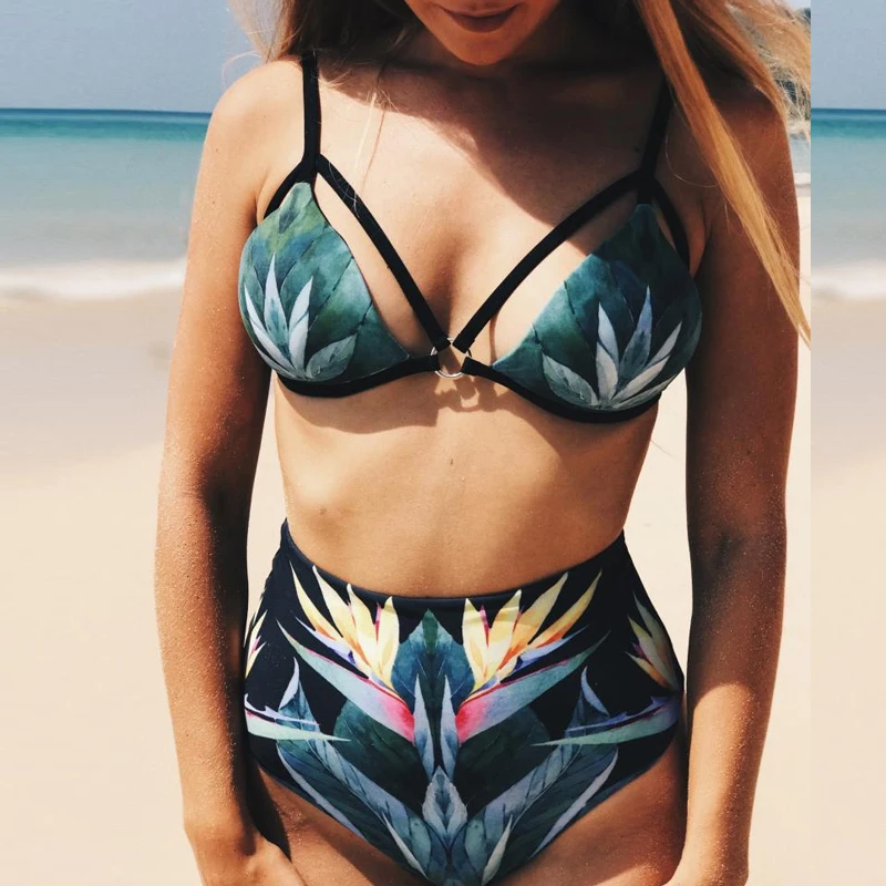 In-X Push up sexy bikinis 2019 mujer bathers High waist print swimsuit female plus size swimwear Brazilian biquini bathing suit