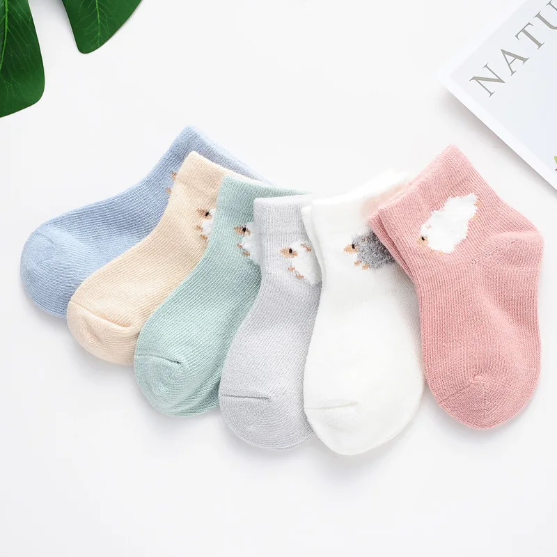 

6pairs\lot Newborn Socks Baby Boy socks anti slip Cartoon Cotton Infant Baby Short Socks Unisex Baby Kids Warm Socks 0-2 Years