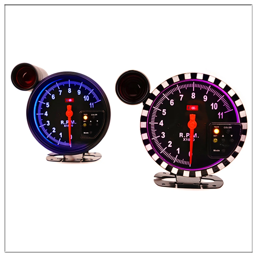 

5"Performance gauge 12V Tachometer Gauge 7 backlight colors 0-11000 RPM Shift Light BF style Auto Pointer gauge saat Meter