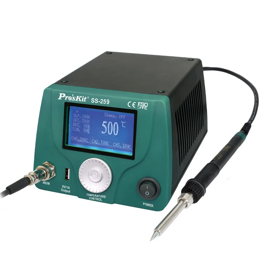 

SS-259H LCD Digital intelligent temperature Control soldering Station anti-static Thermostat iron