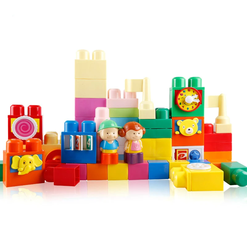 Multicolor Funny Kids Plastic Baby puzzle bulk assembling toys children