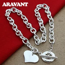 Colliers avec pendentifs en forme de cœur en argent 925, bijoux de luxe pour femmes, mariage