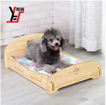 

Pet Kennels Beds Cats Dogs Small Medium Teddy Wooden Bed Pets Nest Four Seasons Available Sofa with Free Mat Luxury Assessoires