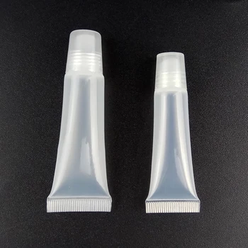 

10Pcs 5ml/10ml Refillable Empty Cosmetic Tubes Lip Gloss Balm Clear Containers Makeup Tools