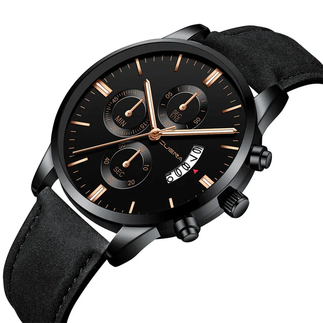 Man Crystal Stainless Steel Sport Analog Quartz Wrist Watch Top Brand Luxury Mens Business Sport Watch relogio masculino USPS -