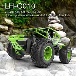 LH-C010 4WD 2,4 ГГц Радиоуправляемый автомобиль, игрушки сильная мощность сплав внедорожный рок взбирающийся гусеничный пульт дистанционного