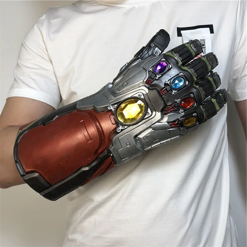 

Avengers 4 Endgame Iron Man Infinity Gauntlet Hulk Cosplay Arm Thanos Latex Light Led Gloves Arms Mask Marvel Superhero Weapon