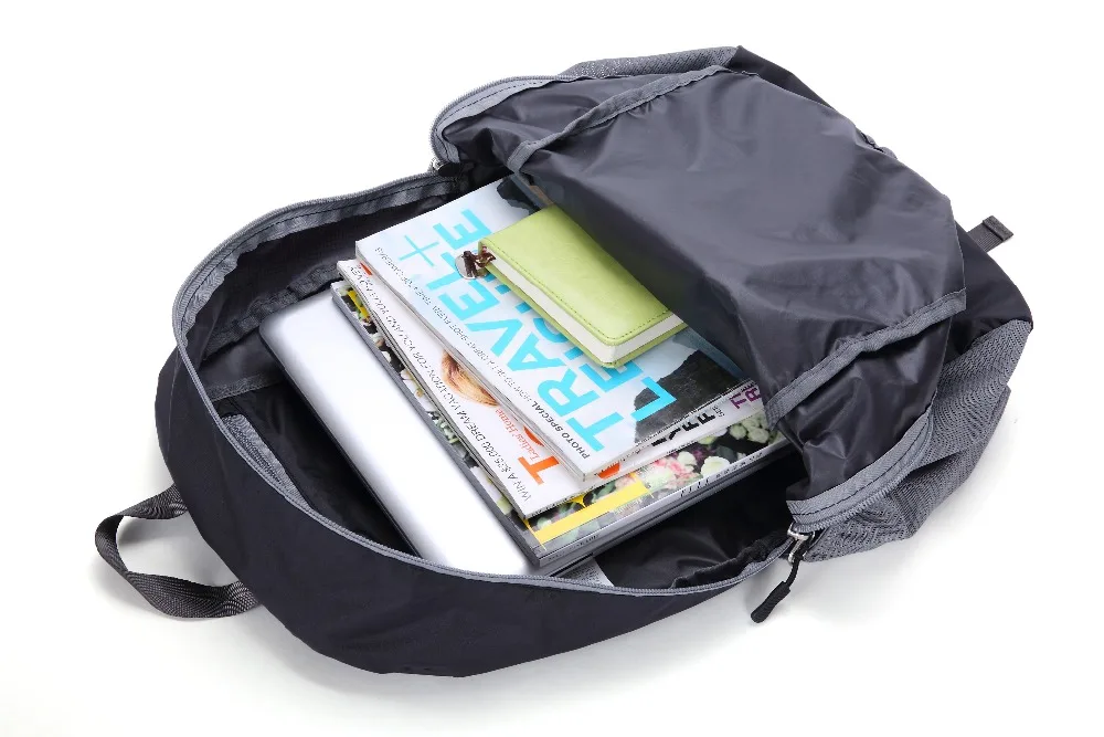 MIER легкий складной рюкзак, водонепроницаемый удобный рюкзак для путешествий, 30л, черный