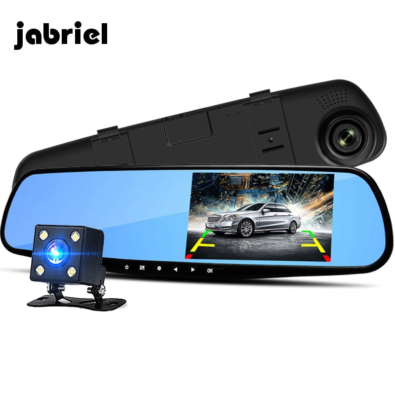 

Jabriel Dash Full HD 1080P Car Dvr Camera Auto 4.3 Inch Rearview Mirror Digital Video Recorder Dual Lens Registratory Camcorder