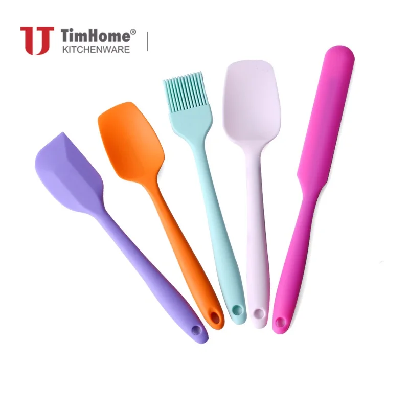 

Cooking tool sets 5PCS Non-toxic Cooking Baking Kitchen Tools Utensils Silicone Scraper Brush Spade Whisk Turner