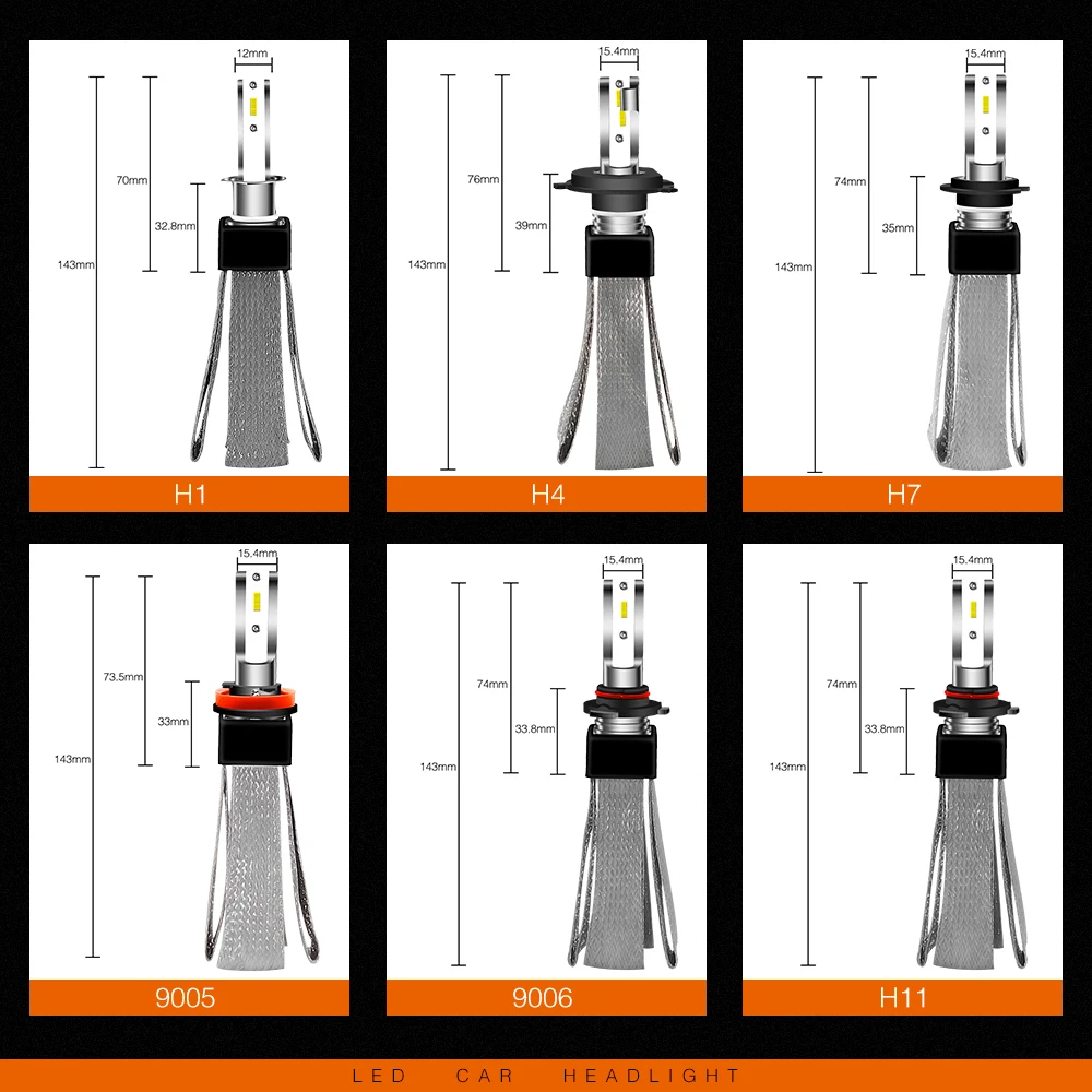 Светодиодная лампа для автомобильных фар 9005 Вт 9006 К 110 лм|Передние LED-фары авто| |