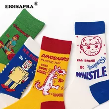 [EIOISAPRA] Новые Модные женские носки, креативные забавные носки унисекс из чесаного хлопка, повседневные Жаккардовые цветные носки для движения