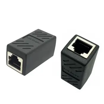 

Black Female to Female Network LAN Connector Adapter Coupler Extender RJ45 Ethernet Cable Join Extension Converter Coupler