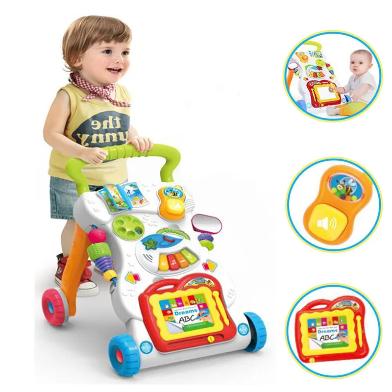 Baby Kids Cartoon Walker Stroller Multifunctional Baby Toddler Musical Toy toddler backpack #4J19 (2)