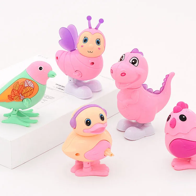 

1pcs 8*7*8cm Animal appearance chicken dinosaur bird shape on chain clockwork Toys multi-style optional