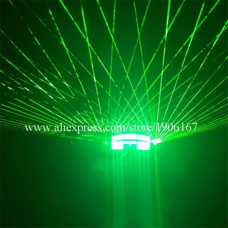 Модные Зеленые лазерные очки со светодиодной подсветкой для вечеринки ночного