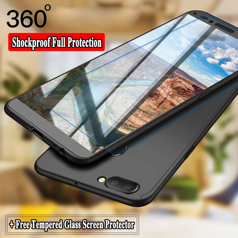 360 Degree Full Protective For OPPO A53 A57 Cover A59 Hard PC Case With 9H Free Tempered Glass Screen Protector |
