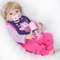 Bebes reborn Real 57 см полный Силиконовый Reborn baby girl Кукла банные игрушки мягкие виниловые реалистичные Новорожденные принцесса младенцы кукла Menina