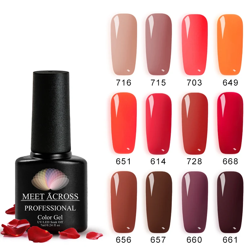 تلبية عبر ماكياج مسمار فن التجميل UV جل ورنيش 7 مللي DIY الأشعة فوق البنفسجية نقع قبالة هلام البولندية شبه الدائم جيل للأظافر ورنيش الجمال Vernis
