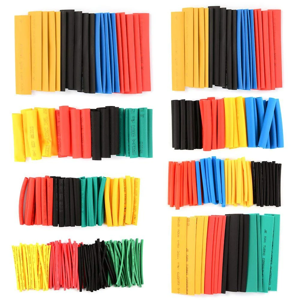 328pcs/set Assorted Heat Shrink Tube 5 Colors 8 Sizes Tubing Wrap ...