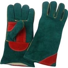 Теплые зимние защитные перчатки из коровьей кожи, сварочные рабочие перчатки