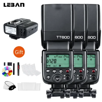 

Godox 3pcs TT600 Built-in 2.4G Wireless Camera Flashes Speedlites with X1T Transmitter for Canon Nikon Sony Fuji Olympus