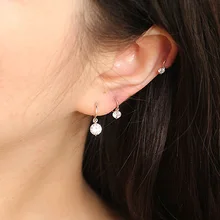 WTLTC нежные кубические Серги-Обручи из циркония серьги для женщин минимальный Хрящ Уха Сережки для пирсинга маленькие крошечные CZ Huggie серьги