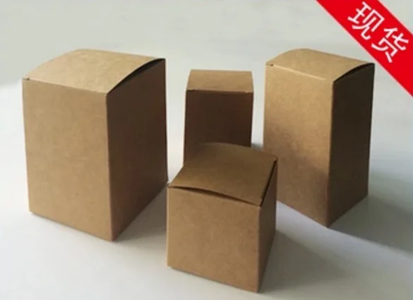 

100PCS/LOT 80X80X80MM Kraft Paper Boxes Candy Packing Box