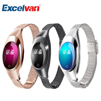 

Excelvan Z18 Women Bluetooth Smart Smart Wristband Blood Oxgen Monitor Heart Rate Monitor Waterproof Smart Band For iOS Android