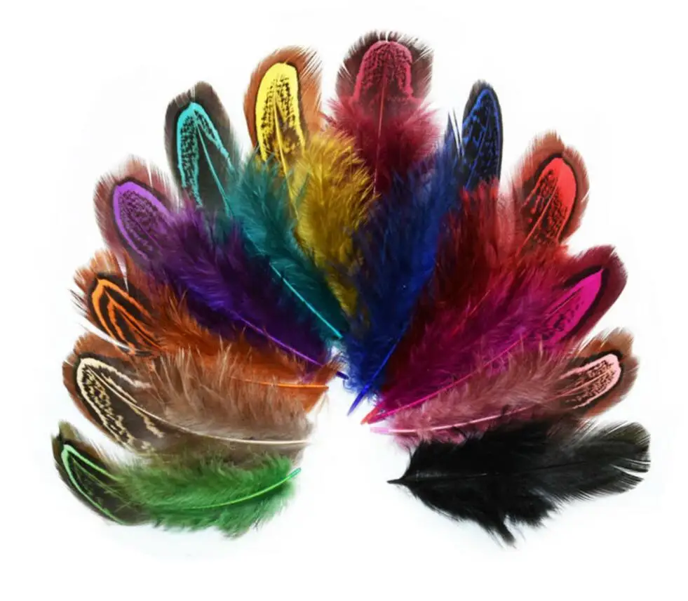 

100pcs 6-10cm Pheasant Feather Tails Tail Feathers Fan For Craft Sewing Apparel Wedding Party Home Decoration