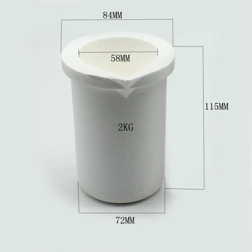 2kg 1 кг платины литейный тигель кварц кремнезема плавления горшок тигель литье для цвета: золотистый, серебристый - Цвет: 2kg