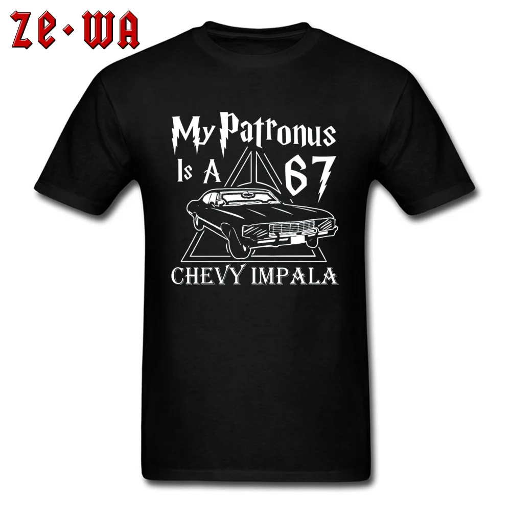 SUPERNATURAL 2238 T Shirt Short Sleeve Fitted Men's Autumn Tops & Tees Printed On Tops Shirts Round Collar 100% Cotton SUPERNATURAL 2238 black