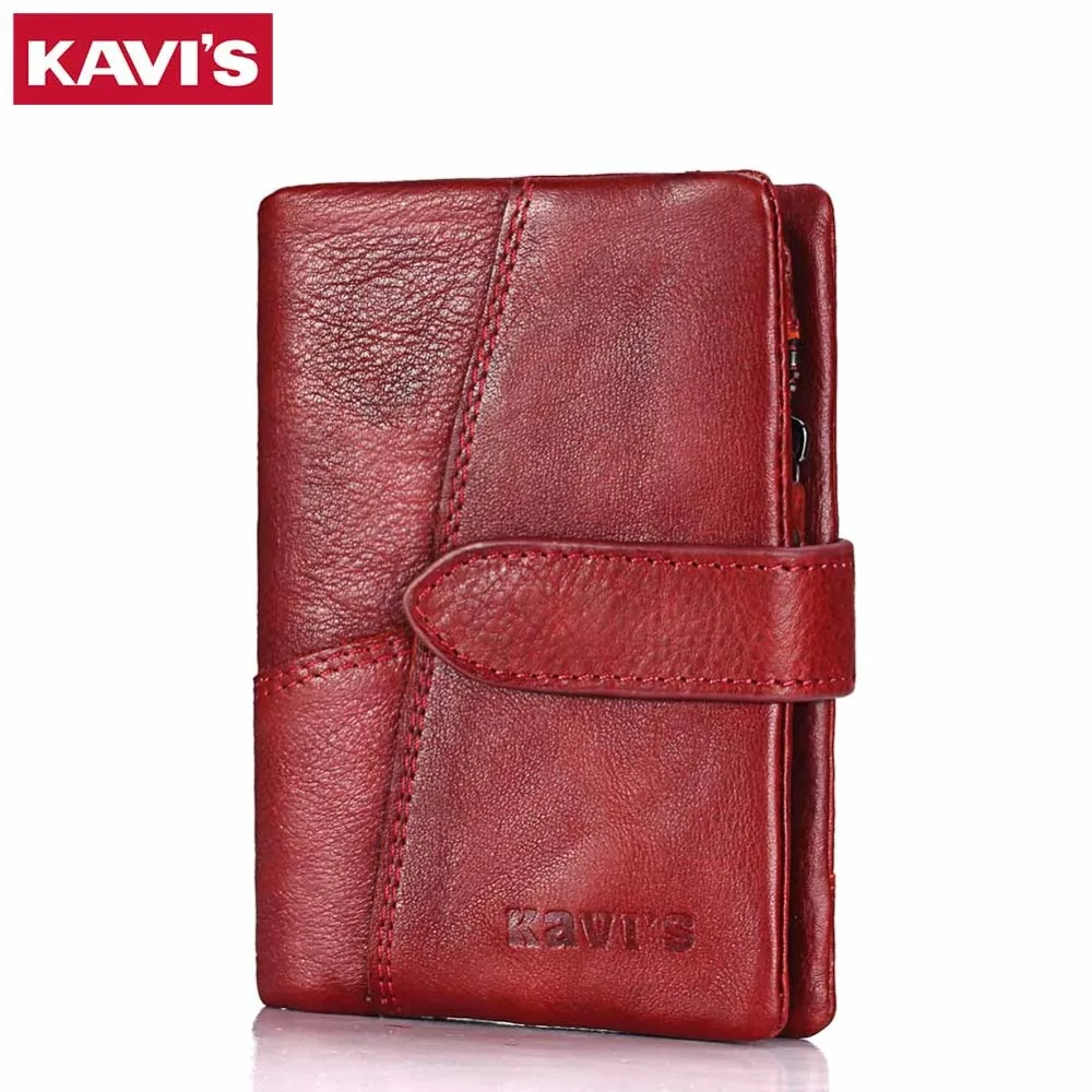

KAVIS Luxury Brand Wallet Female Coin Purse Genuine Leather Women Portomonee And Walet Rfid Pocket Perse For Lady Mini Vallet