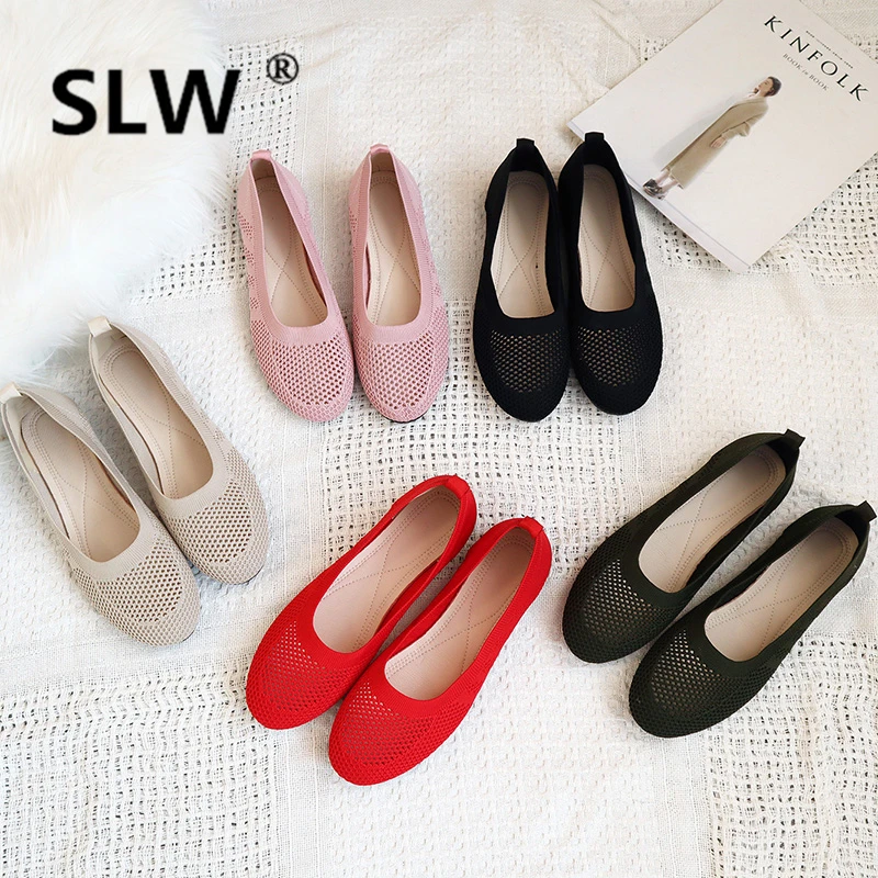 

Suede Loafers Women Female Shoe Slip-on Grandma Shoes Round Toe 2019 Fashion Women's Knitting Flats Solid Shallow Mouth Dress