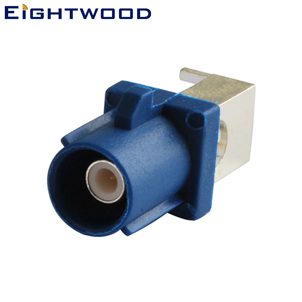 

Eightwood Fakra Plug End Launch PCB mount right angle Blue for GPS telematics or navigation