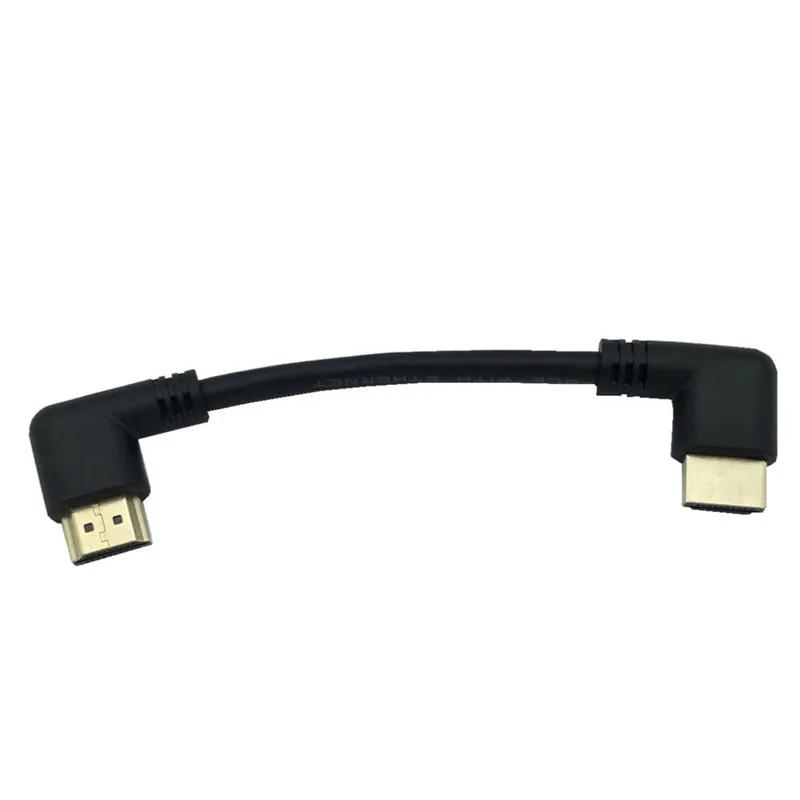 Левый и правый угловой HDMI 2,0 штекер HDMI правый левый локоть мужской удлинитель 15 см 50 см 1 м, HDMI 2,0 в Угловой кабель 4K* 2K@ 60 Гц