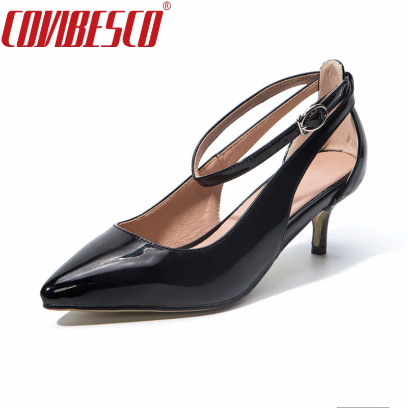 

COVIBESCO Spring Summer Style Pumps Gladiator Women Ankle Strap High Heels Shoes Shallow Pointed Toe Pump Mary Jane Prom Pumps