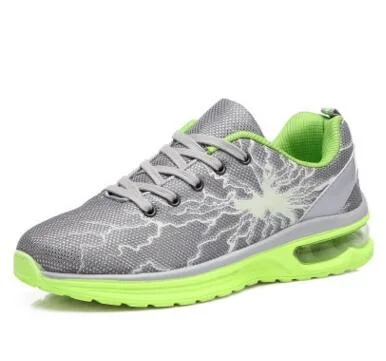 Легкие кроссовки для влюбленных Air Sole, удобные кроссовки DMX, фирменный дизайн, люминесцентная спортивная обувь, большие размеры 36-44, zy274 - Цвет: Greygreen