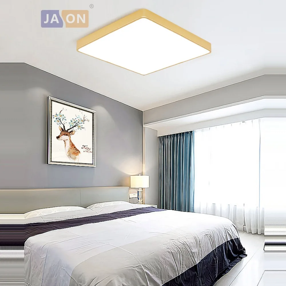 Us 23 25 7 Off Led Modern Iron Acryl 5cm Thin Square Black White Gold Silver Led Chandelier Chandelier Lighting Led Light Led Lamp For Foyer In