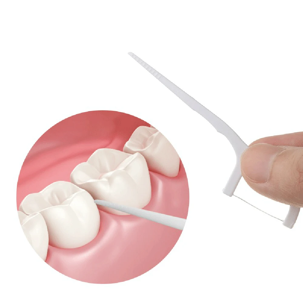 Прямая поставка 50/40/20 шт. Стоматологическая Стик для зубной нити зубочистки одноразовая межзубная кисть зубы чистыми Семья нить гигиены ротовой полости