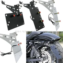 Motorcycle Tail Light Side Mount License Plate Bracket Fits For Harley Sportster 883 Iron 1200 XL883 XL1200 72 48 Chopper Bobber Motorcycle Tail Light Side Mount License Plate Bracket Fits For Harley Sportster 883 Iron 1200 XL883 XL1200 72 48 Chopper Bobber