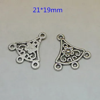 

100 Pcs Chandelier earring connectors 21*19mm Antique Silver Tone Jewelry Supplies