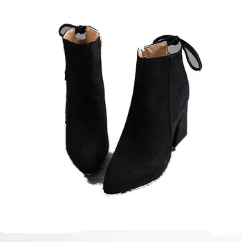 

Ankle boots for women pointed toe fashion high heels winter boots tenis masculino adulto women winter boots women high heel shoe