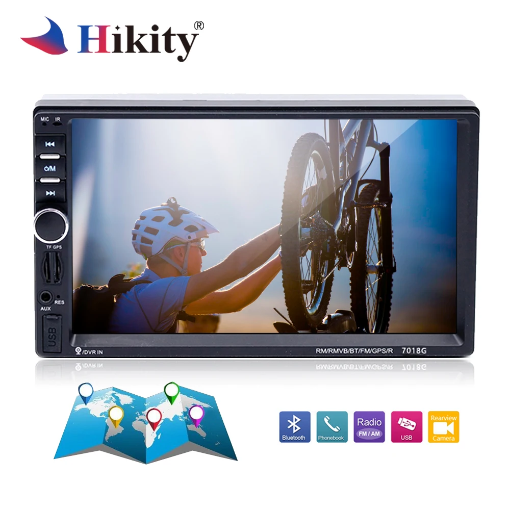 

Hikity Car Radio Bluetooth Autoradio MP3 MP5 Multimedia Player 2 Din 7"HD Touch Screen USB SD AUX Screen Stereo Rear View Camera