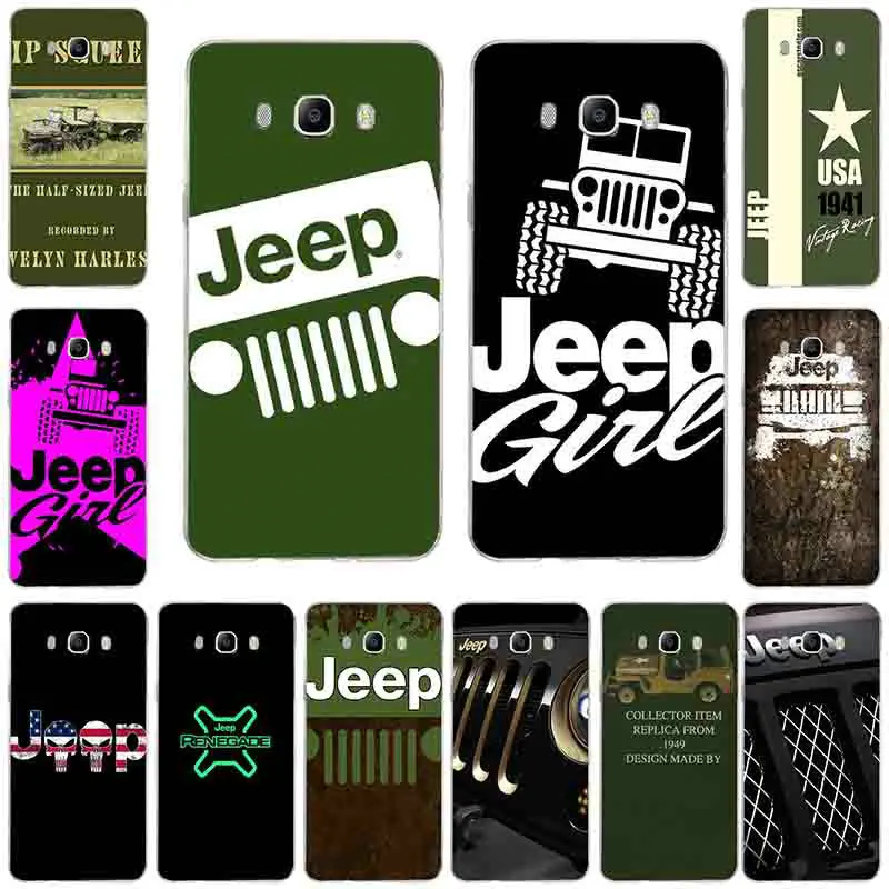

Hot Car Jeep Logo Soft TPU Silicone Phone Cases Bags For Samsung Galaxy A3 A5 A7 J2 J3 J4 J5 J6 J7 J8 2016 2017 2018 Cover