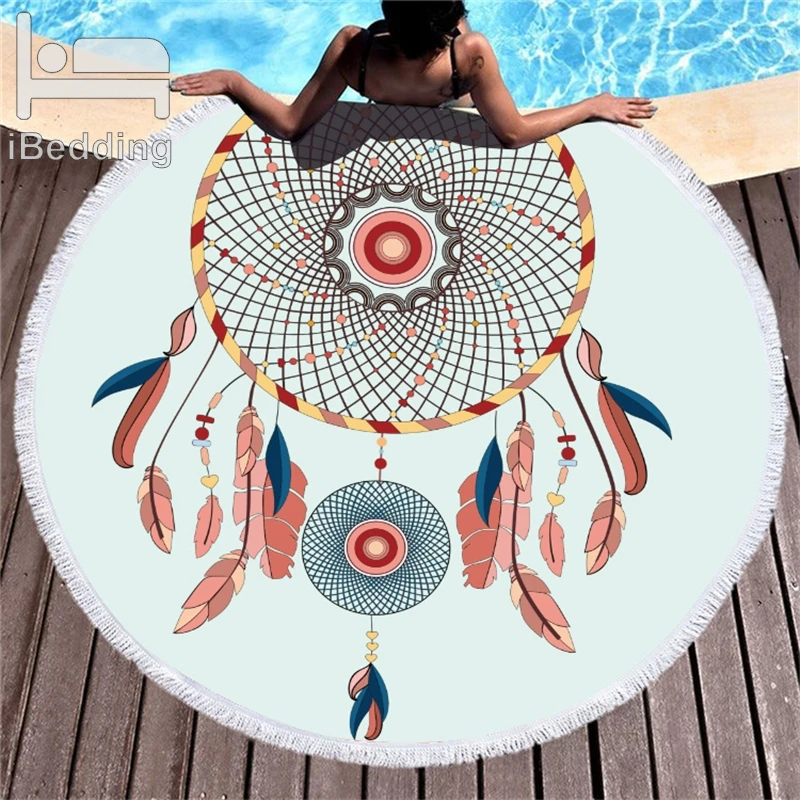 Microfiber Boho Dream Catcher Print Beach Towel For Adult Yoga