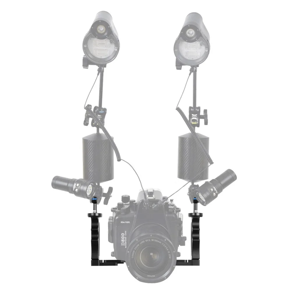  PULUZ Handle Aluminium Alloy Tray Stabilizer Rig for Underwater Camera Housing Case Diving Tray Mou