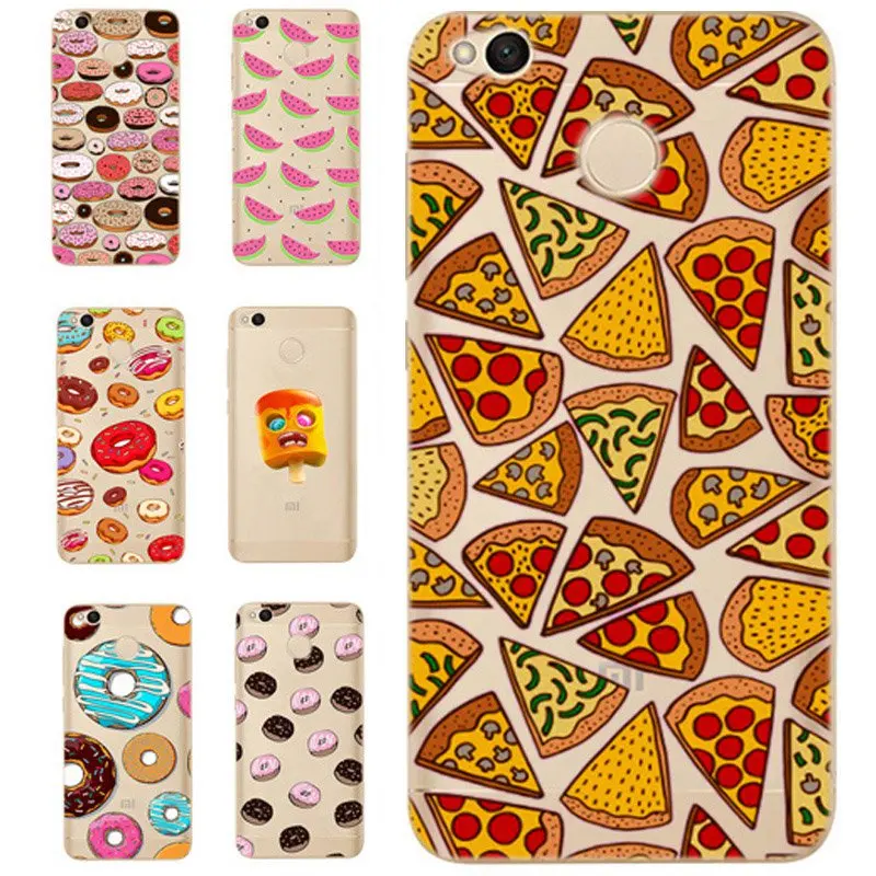 For Xiaomi Redmi 4X Note 4 4A 3 Cute TPU Colorful Soft Pie Food Painted Desig Cover Case Fundas Mi A1 Pro D317 |