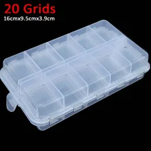 1 шт., 20 сеток, коробка для рыболовных снастей, белые пластиковые рыболовные аксессуары, поворотный разъем, рыболовный крючок, коробка для хранения, 16 см x 9,5 см x 3,9 см